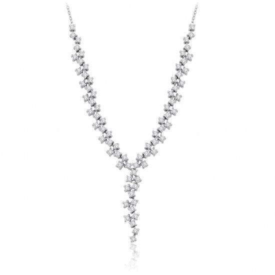 1.30 карата Диамантено колие от бяло злато